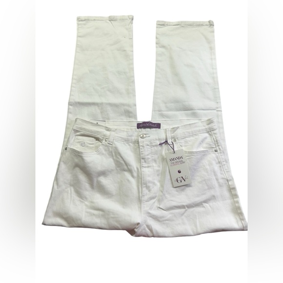 GLORIA VANDERBUILT Plus size 31 in. Solid Average Amanda vintage white jeans NWT - Picture 9 of 10